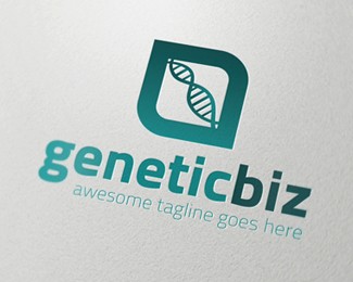 DNA为灵感的logo标志设计