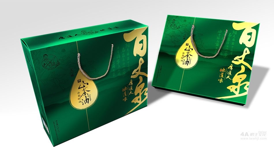百丈泉茶油-包装设计/茶油包装设计/副食品包装设计 -狼王文化