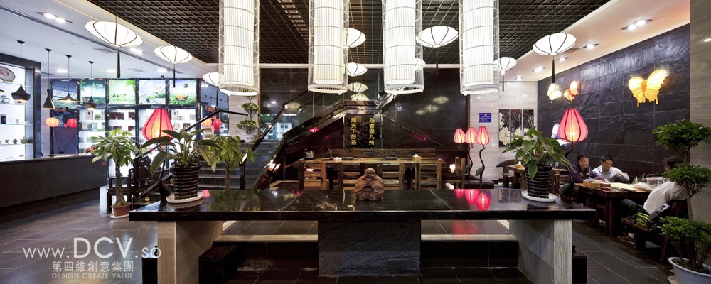 陕西-渭南周和茗茶中式混搭风格茶秀特色餐厅权威设计