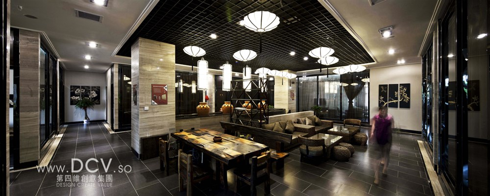陕西-渭南周和茗茶中式混搭风格茶秀特色餐厅权威设计