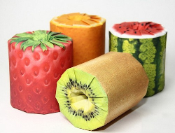 独特的水果造型厕纸包装设计