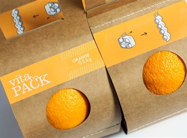 环保时尚的橘子便携包装