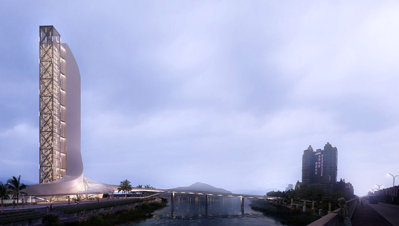 珠海尖峰大桥东广场景观塔