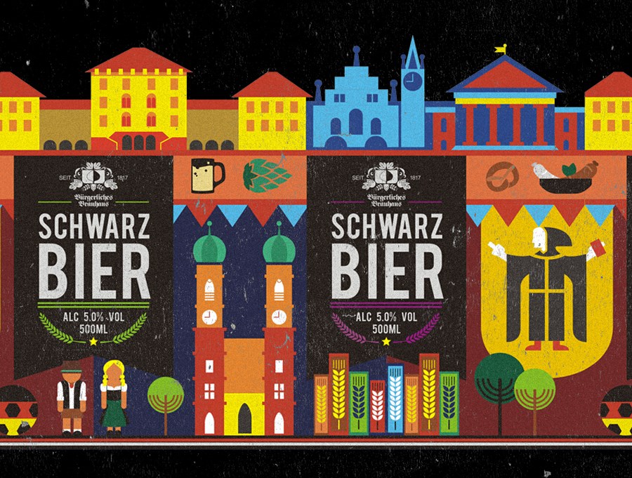 德国伯格豪斯啤酒包装设计