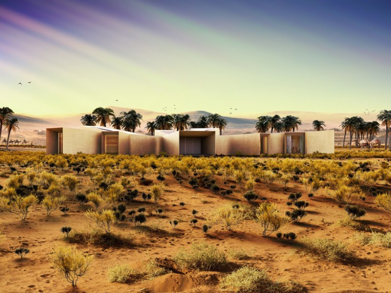 阿联酋在沙漠里生态酒店