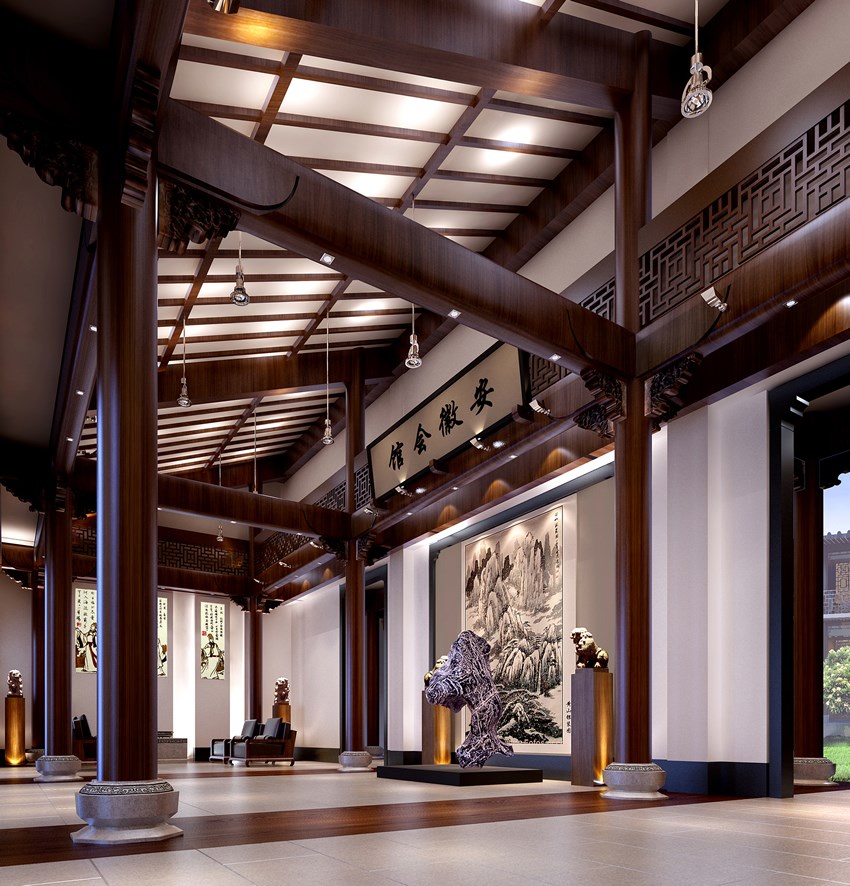 安徽芜湖白金湾古典中式会馆设计案例