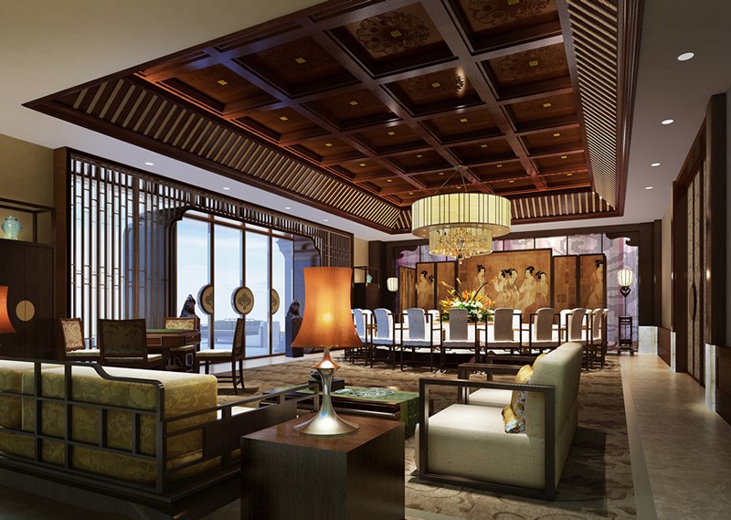 华南大丰经典中式风格商务酒店设计案例