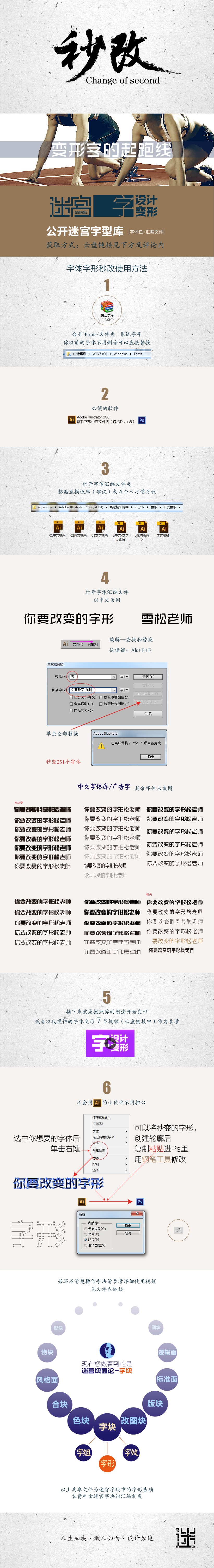 秒變字體-字變神作-公開碉堡的字庫