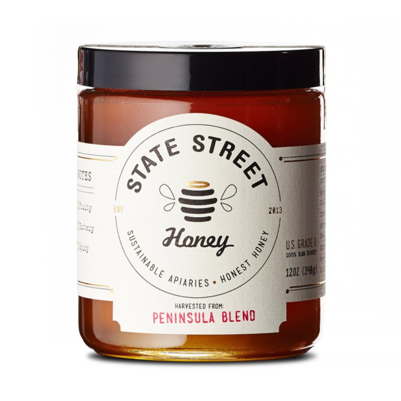 简约的State Street蜂蜜包装设计