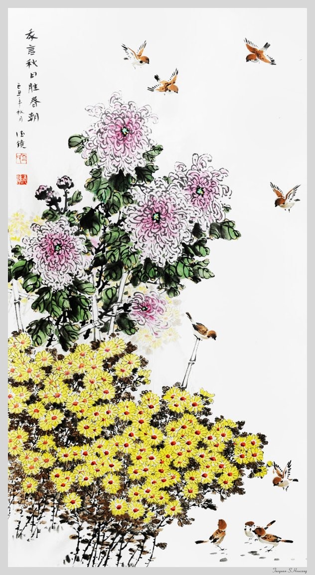 邱德鏡國畫花鳥作品