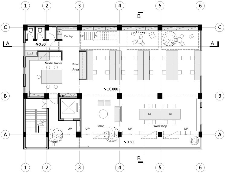 深圳蛇口WAU建筑事務(wù)所辦公室