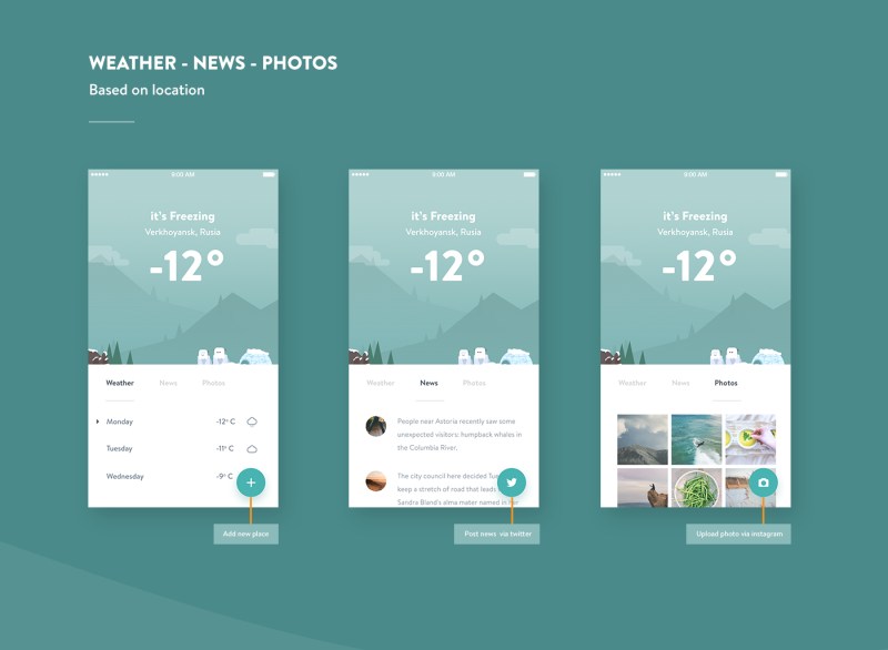 Widher - weather app concept