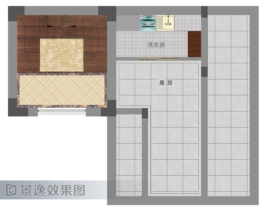 景逸效果圖設(shè)計(jì)——美式別墅+彩色平面圖設(shè)計(jì)