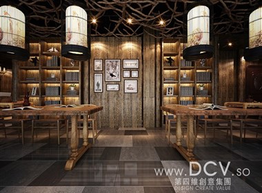 餐厅室内设计西安泾阳德林茶秀会所生态健康主题餐厅
