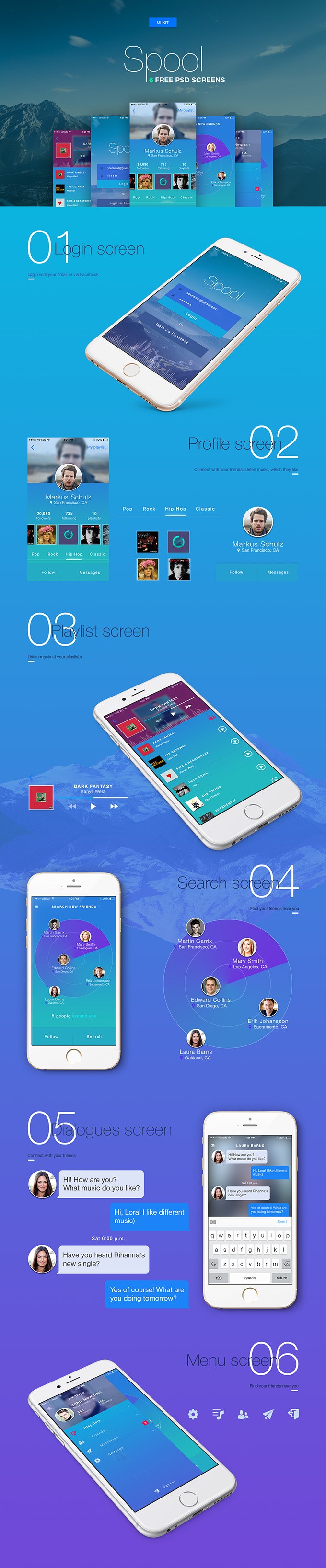 app ui模板spool ui psd下載