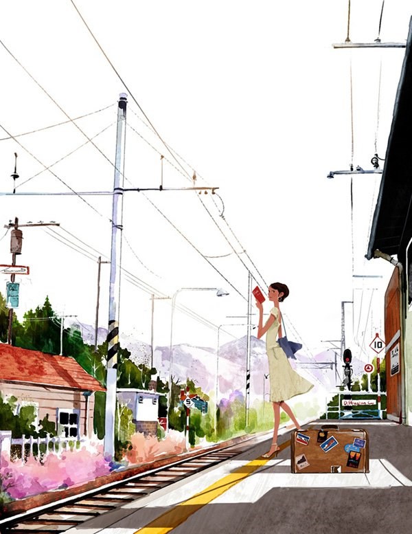 韩国Ji Hyuk Kim可爱唯美的水彩插画欣赏
