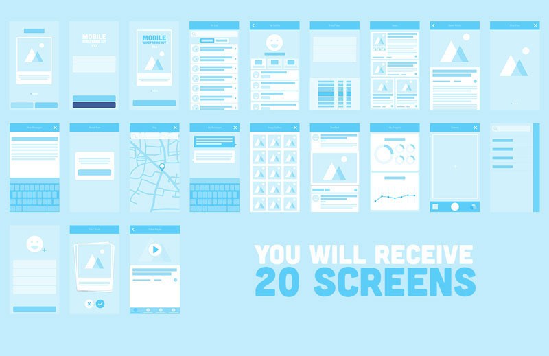 20+ app wireframe sketch下載