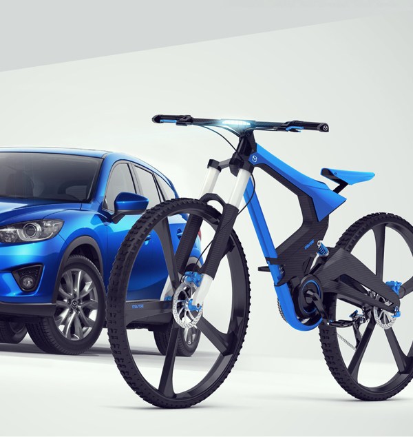 X-BIKE 可折叠碳铝山地概念自行车设计