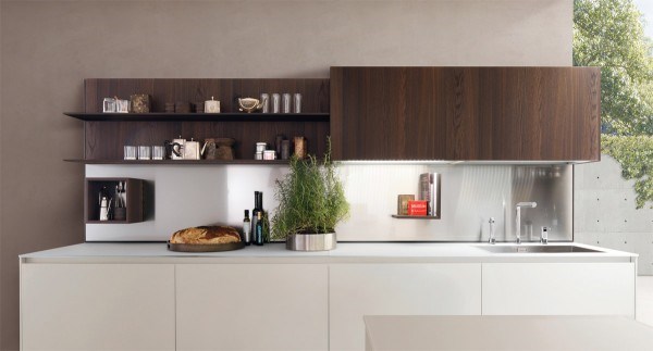 25个白色和木纹厨柜的厨房设计欣赏