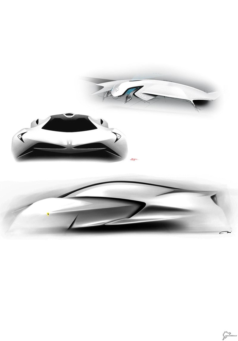法拉利 Xezri 概念车1600px手绘及模型图