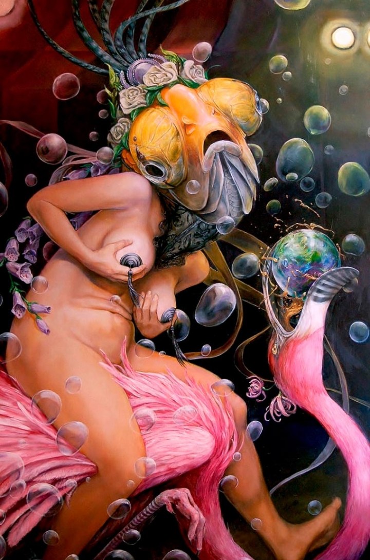 艺术家Hannah Faith Yata多形性的超现实主义与彩色绘画