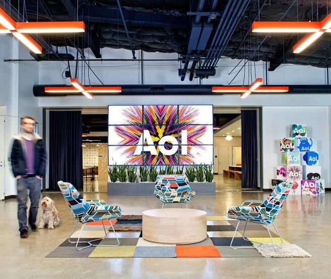 AOL办公空间设计，色彩与创意同在！