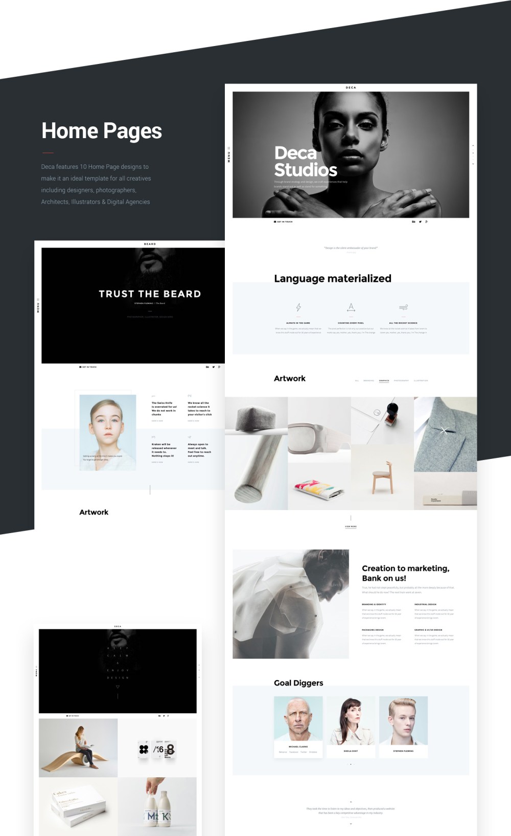 DECA - Creative Multi Concept Portfolio Template