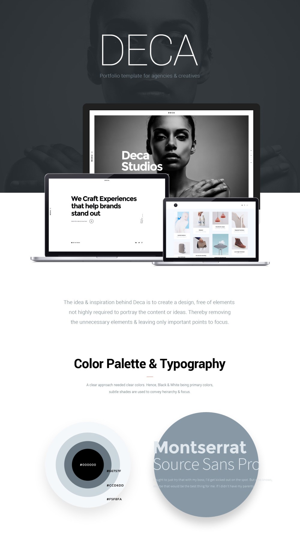 DECA - Creative Multi Concept Portfolio Template