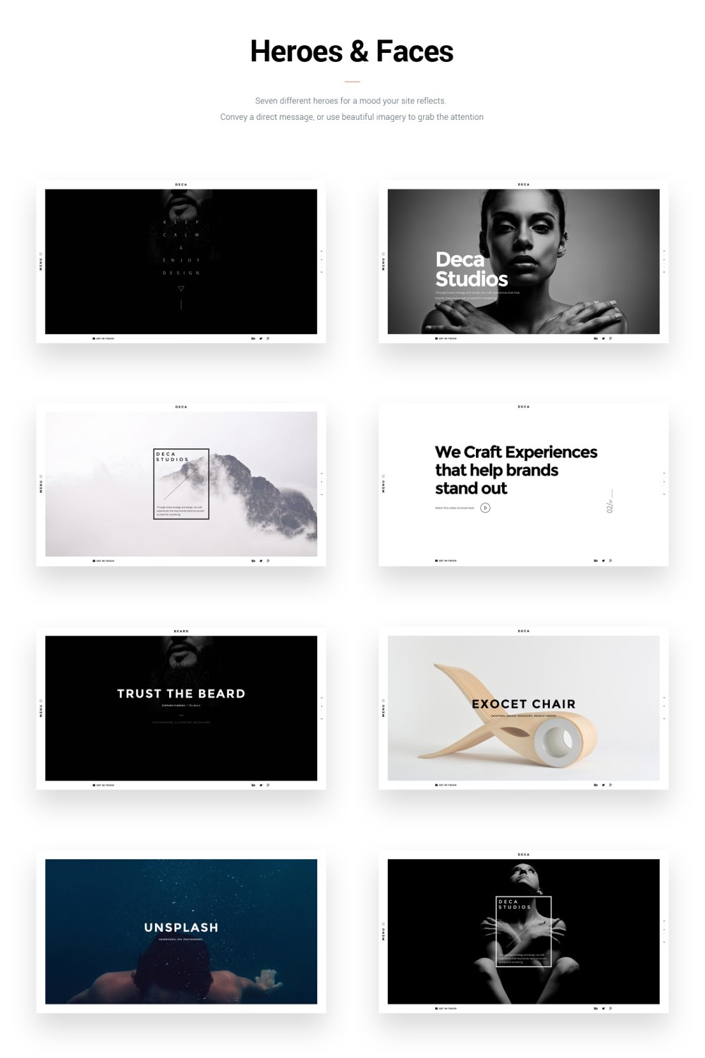 DECA - Creative Multi Concept Portfolio Template