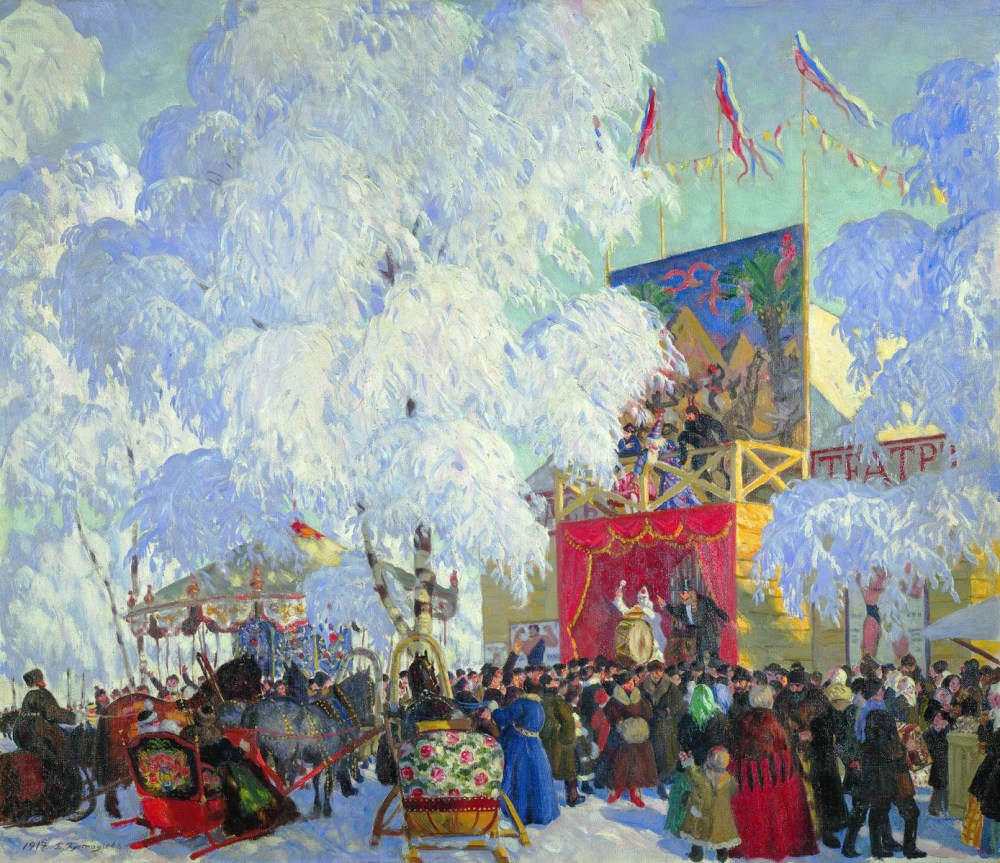 俄羅斯鮑里斯·克斯托依列夫（Boris Kustodiev）油畫(huà)作品