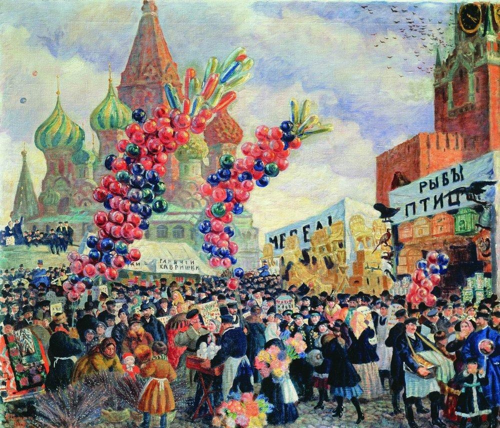 俄罗斯鲍里斯·克斯托依列夫（Boris Kustodiev）油画作品