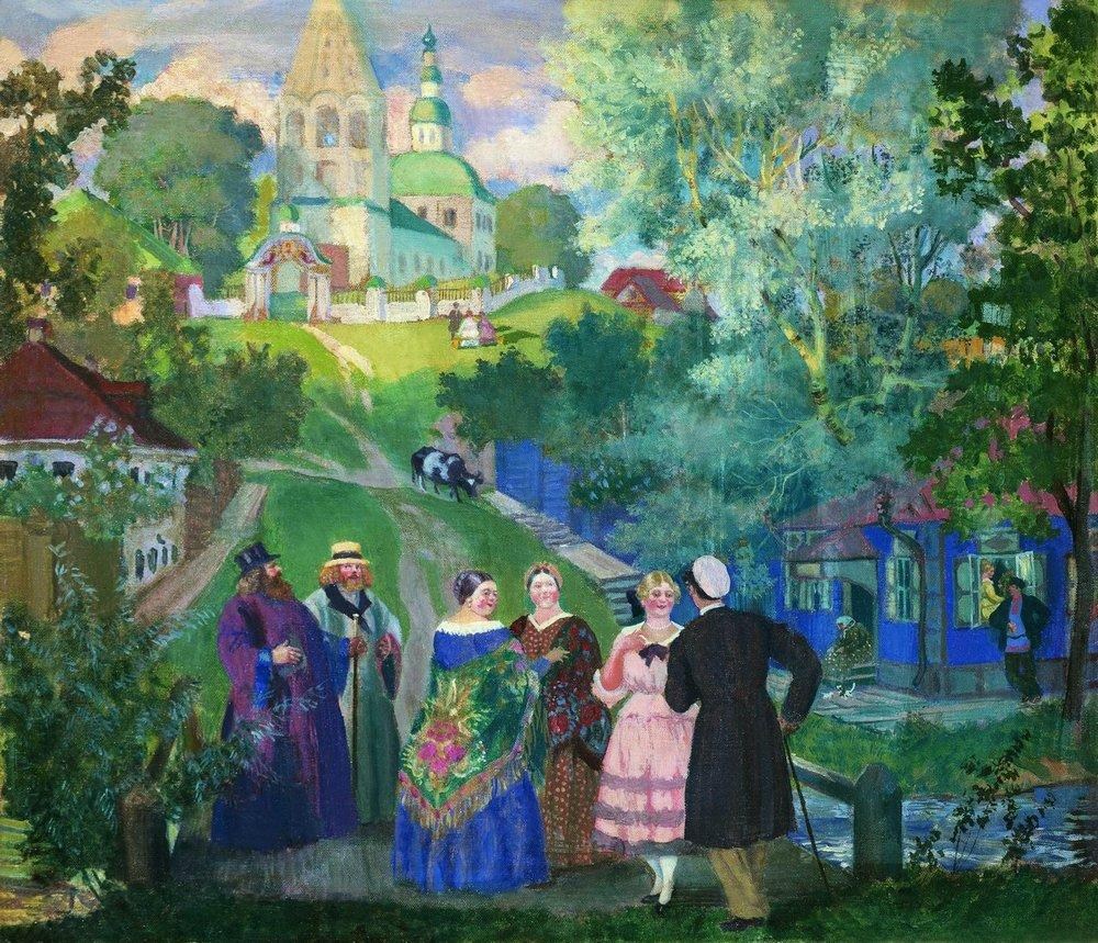 俄羅斯鮑里斯·克斯托依列夫（Boris Kustodiev）油畫作品