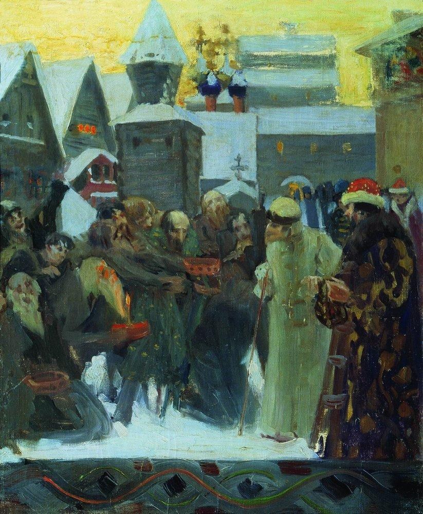 俄羅斯鮑里斯·克斯托依列夫（Boris Kustodiev）油畫作品