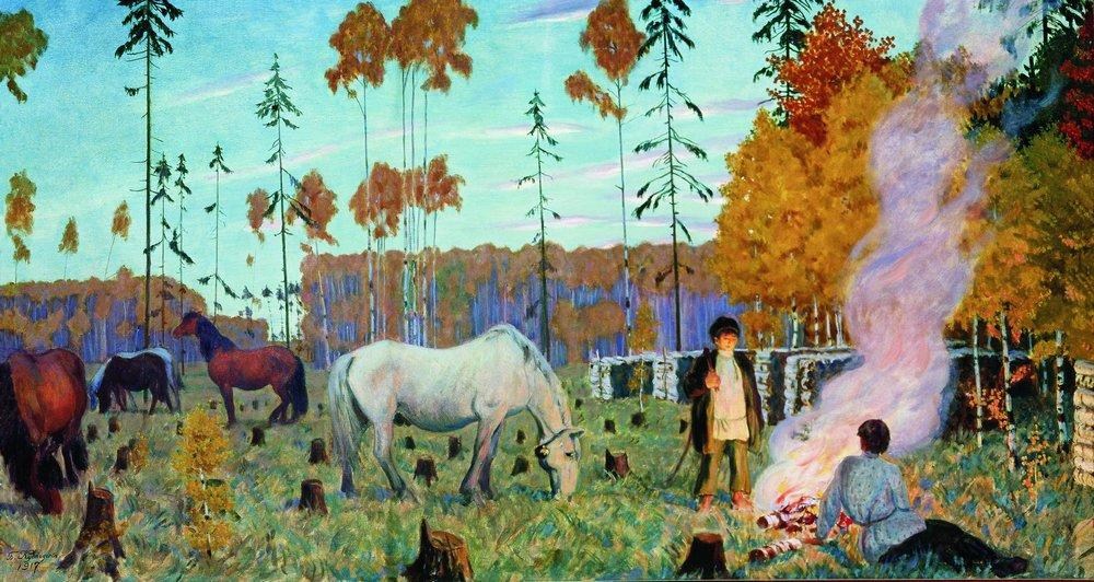 俄罗斯鲍里斯·克斯托依列夫（Boris Kustodiev）油画作品