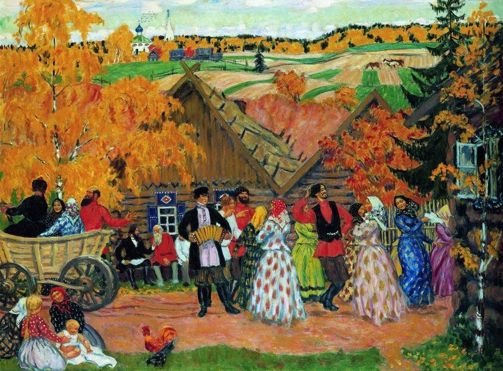 俄罗斯鲍里斯·克斯托依列夫（Boris Kustodiev）油画作品