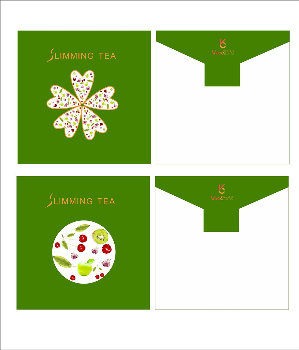 一款花果茶的设计，两种风格