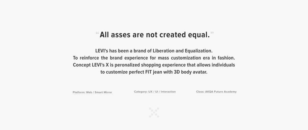 LEVI'S X的個性化的購物體驗