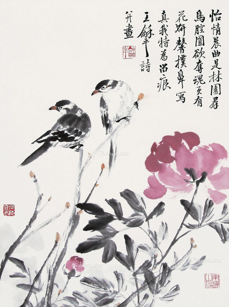 王和平國(guó)畫花鳥作品