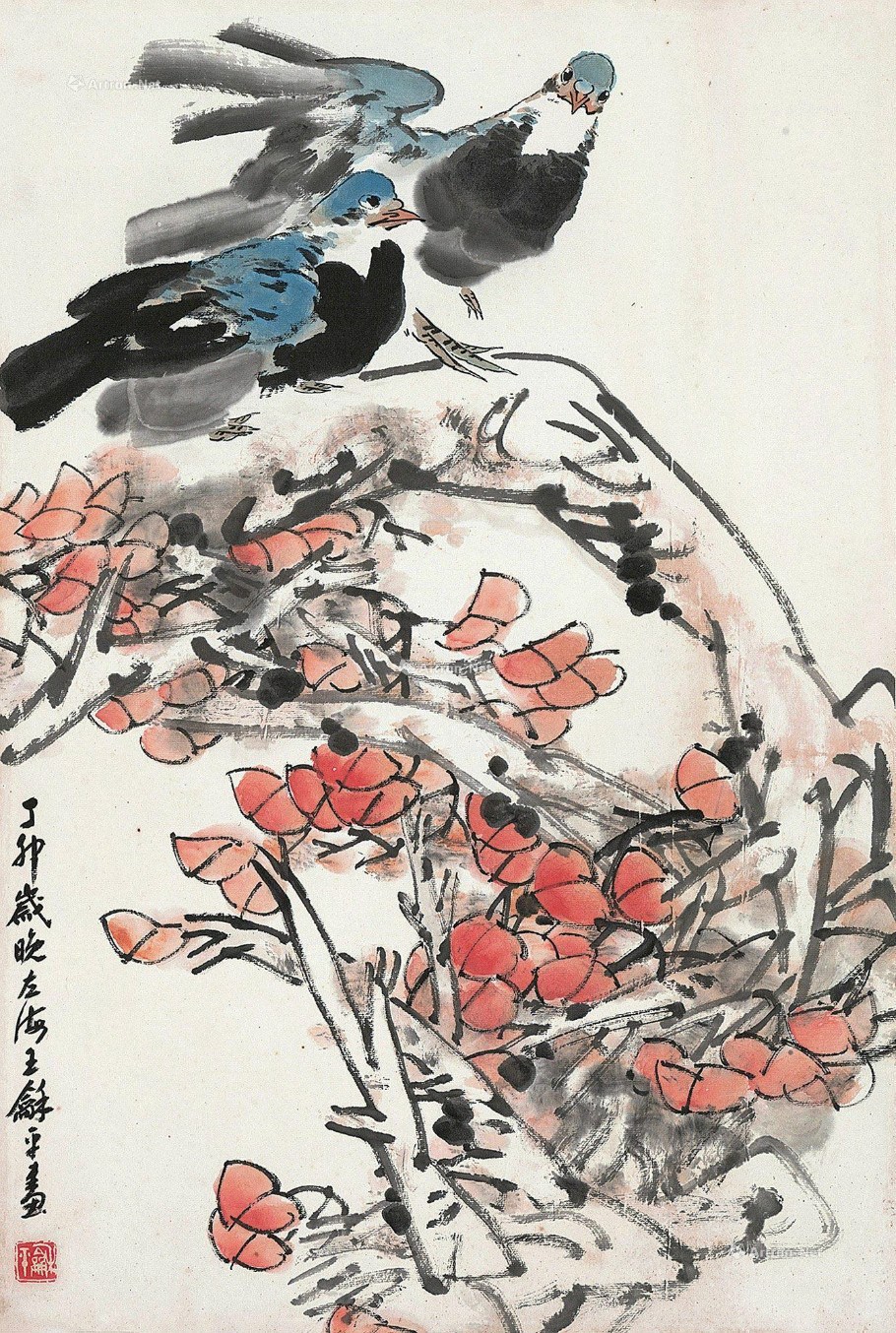 王和平國(guó)畫花鳥作品