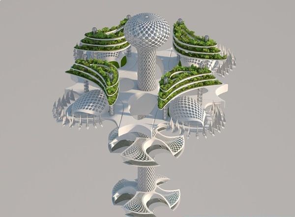 海洋，3D打印海洋大廈  Vincent Callebaut Architectures