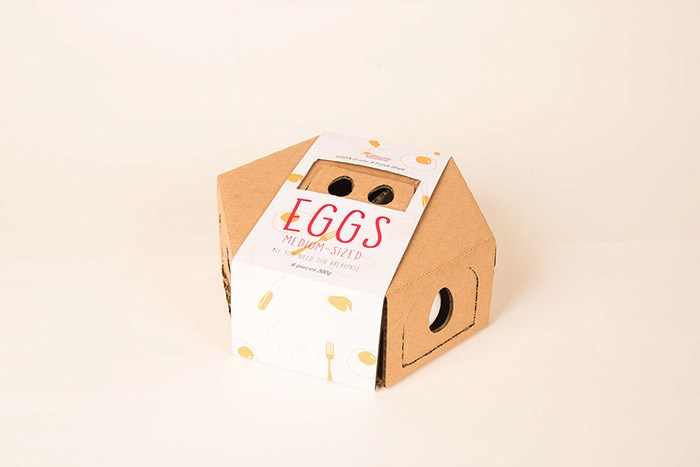 有趣的牛皮纸鸡蛋包装