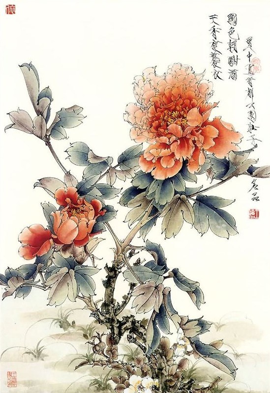 國(guó)畫花卉：天香圖