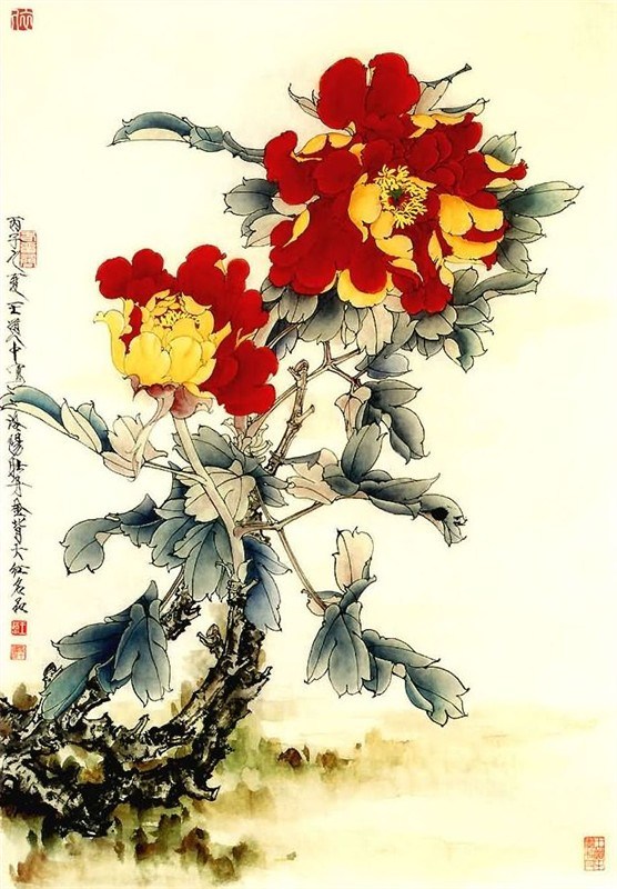 國(guó)畫花卉：天香圖