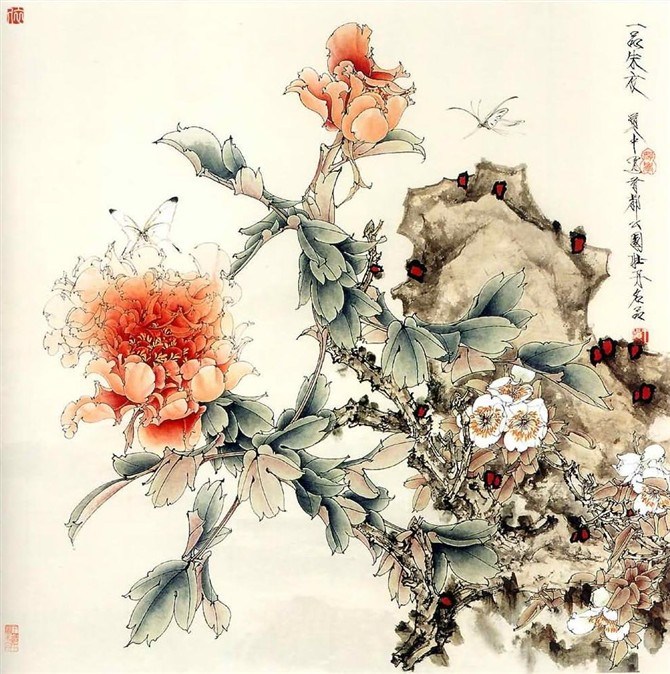 國(guó)畫花卉：天香圖