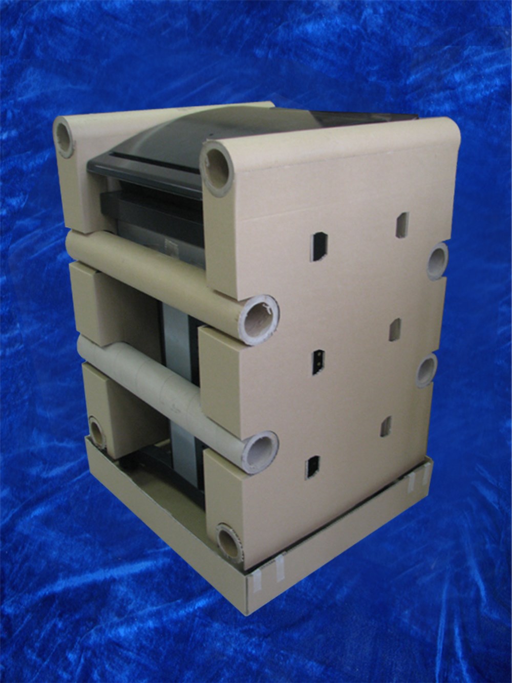 抗夹压抗抱重型全纸包装结构设计  重型缓冲防护包装结构设计