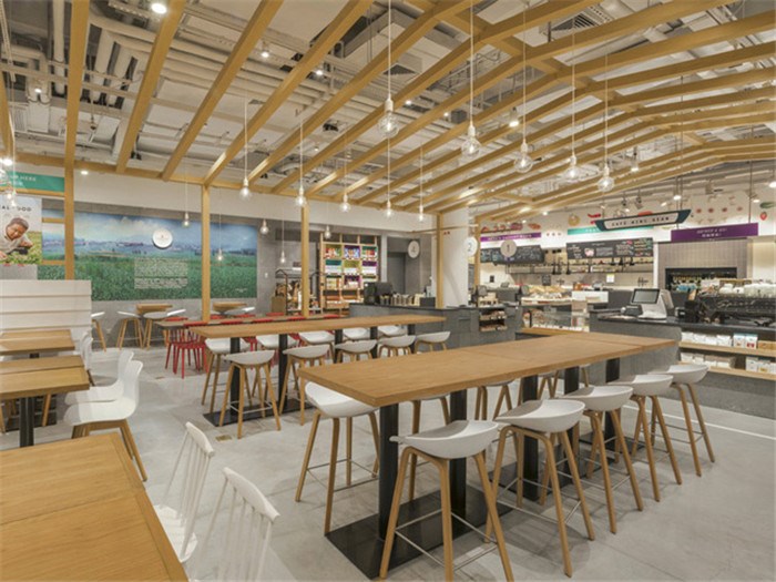 郑州专业餐厅设计小编分享“自然美食”餐厅设计实景图