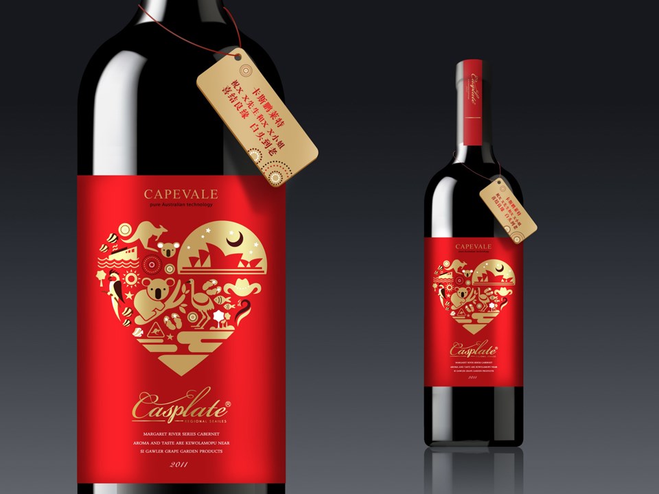 凯斯蓬莱特红酒包装设计