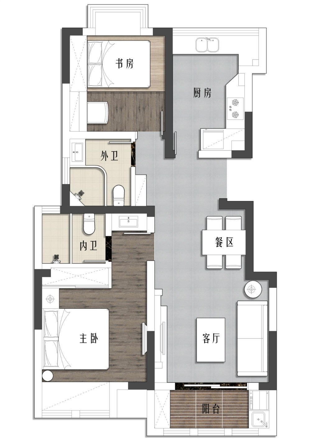 现代简洁质朴风格住宅