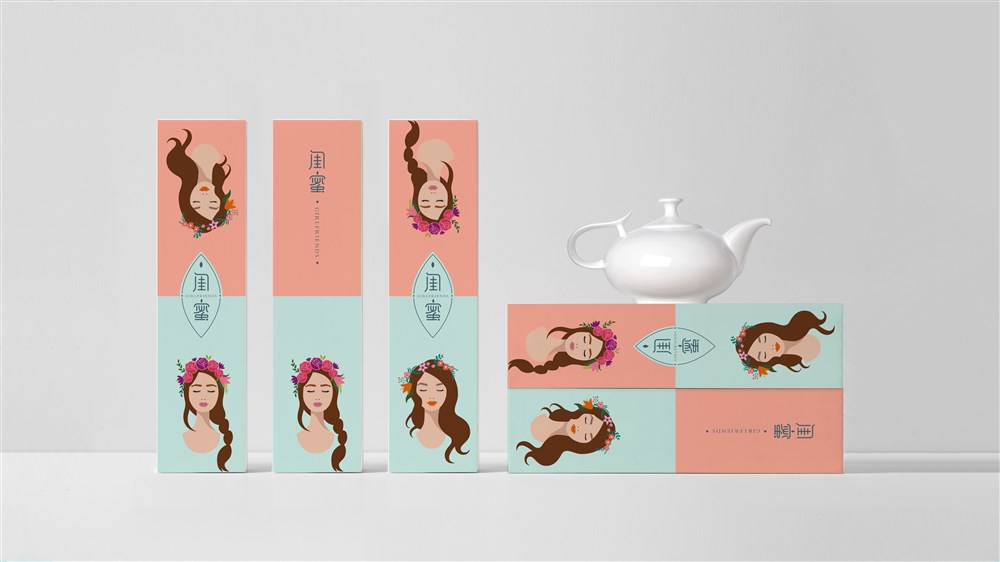 闺蜜系列茶饮包装设计