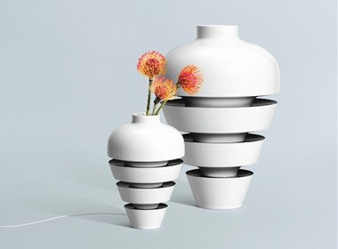美丽的花瓶路由器Porcelan创意设计